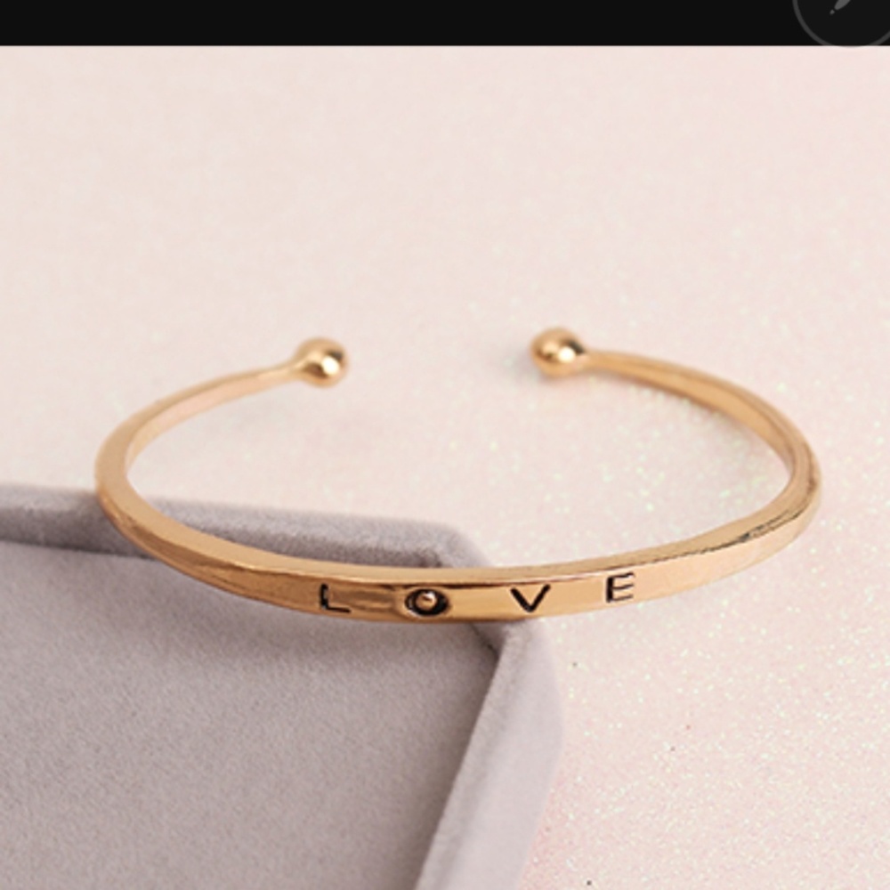 Love Themed Bangle Bracelet